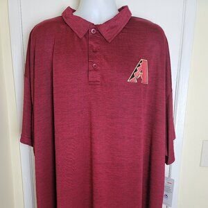 Arizona Diamondbacks Mens Size 5XL Majestic Polo Shirt $55 NEW